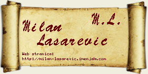 Milan Lašarević vizit kartica